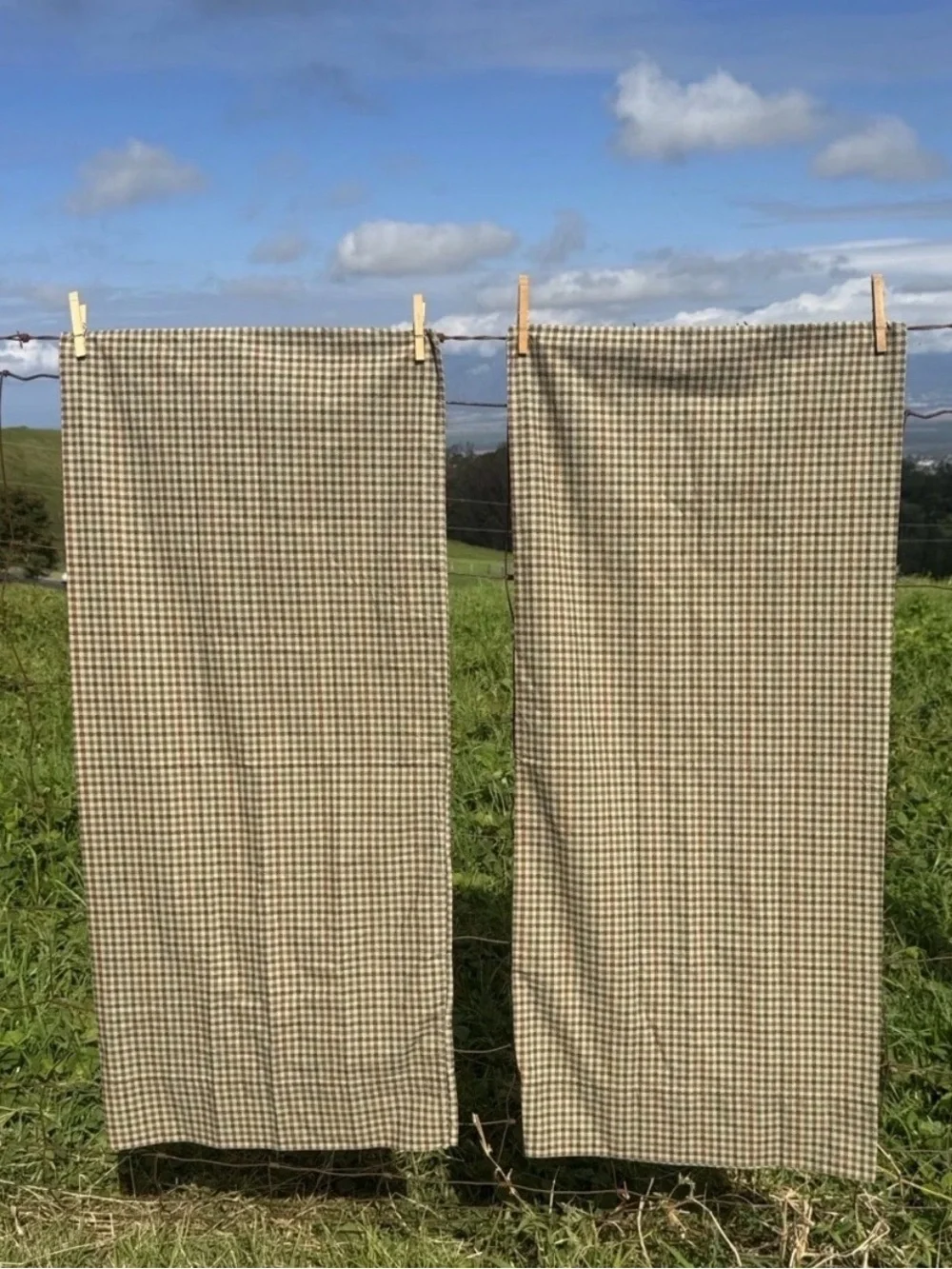 2 Vintage Ralph Lauren Churchill Tattersall King Pillowcases Brown Plaid Cotton